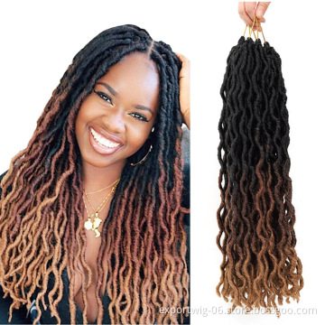 Synthetic Gypsy Locs Extension Jumbo Braiding Wavy Curly Crochet Braid Hair Goddess Faux Locs